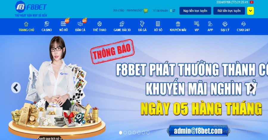 Truy cập nhà cái F8Bet qua các kênh an toàn